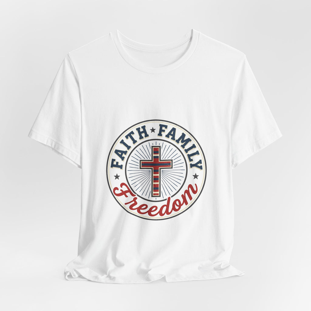 Faith • Family • Freedom Tee | Patriotic Vintage Americana July 4th