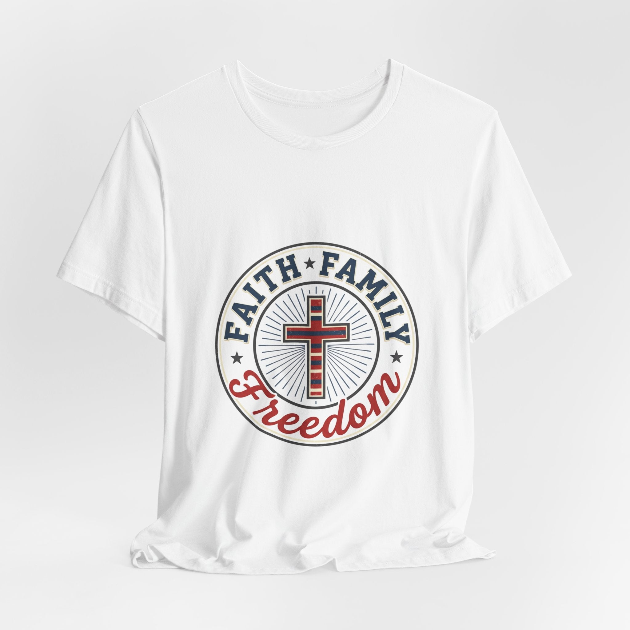 Faith • Family • Freedom Tee | Patriotic Vintage Americana July 4th
