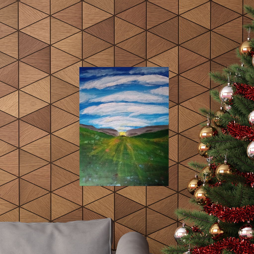 Mystical Field: Shadows from the Sky| Sky Silhouette Wall Art