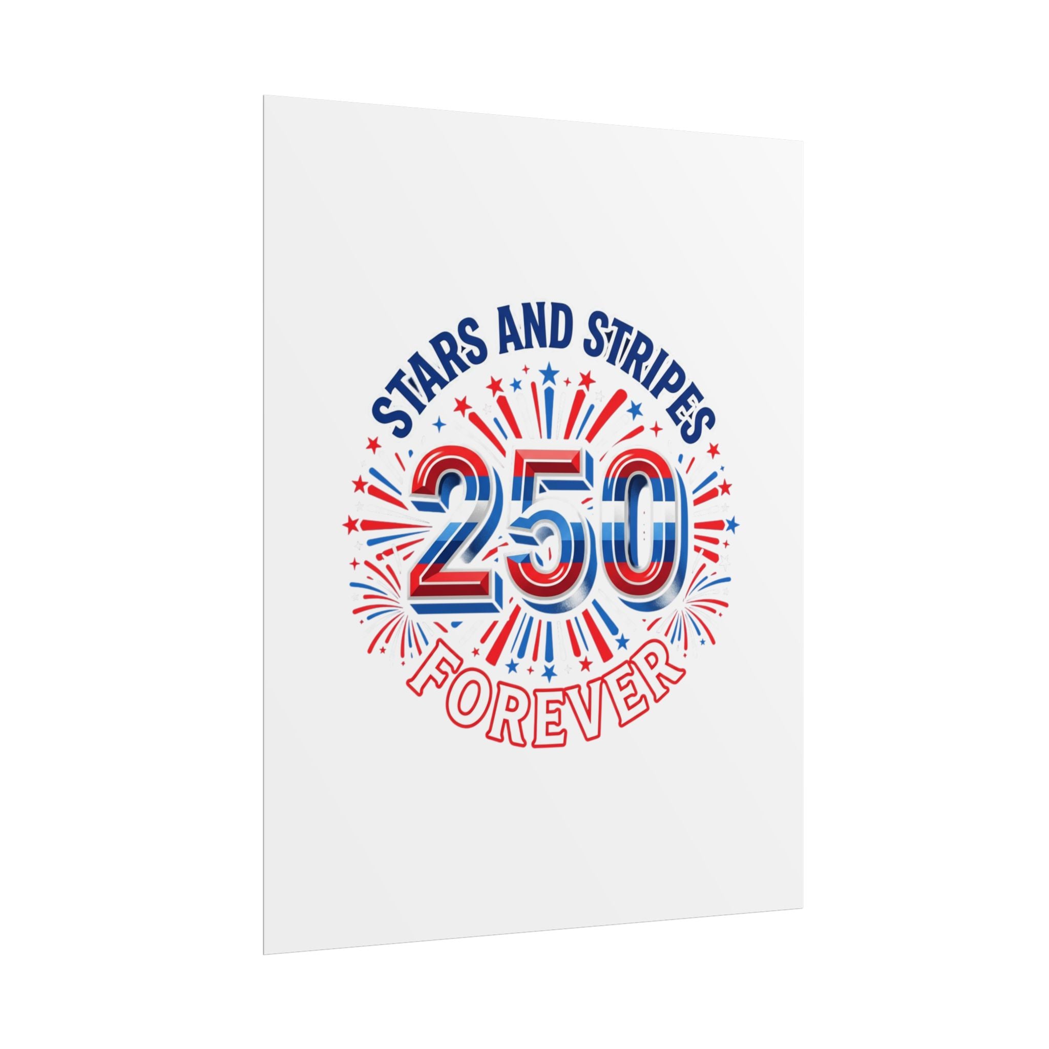 4th of July Stars & Stripes Rolled Poster — Independence Day Wall Art