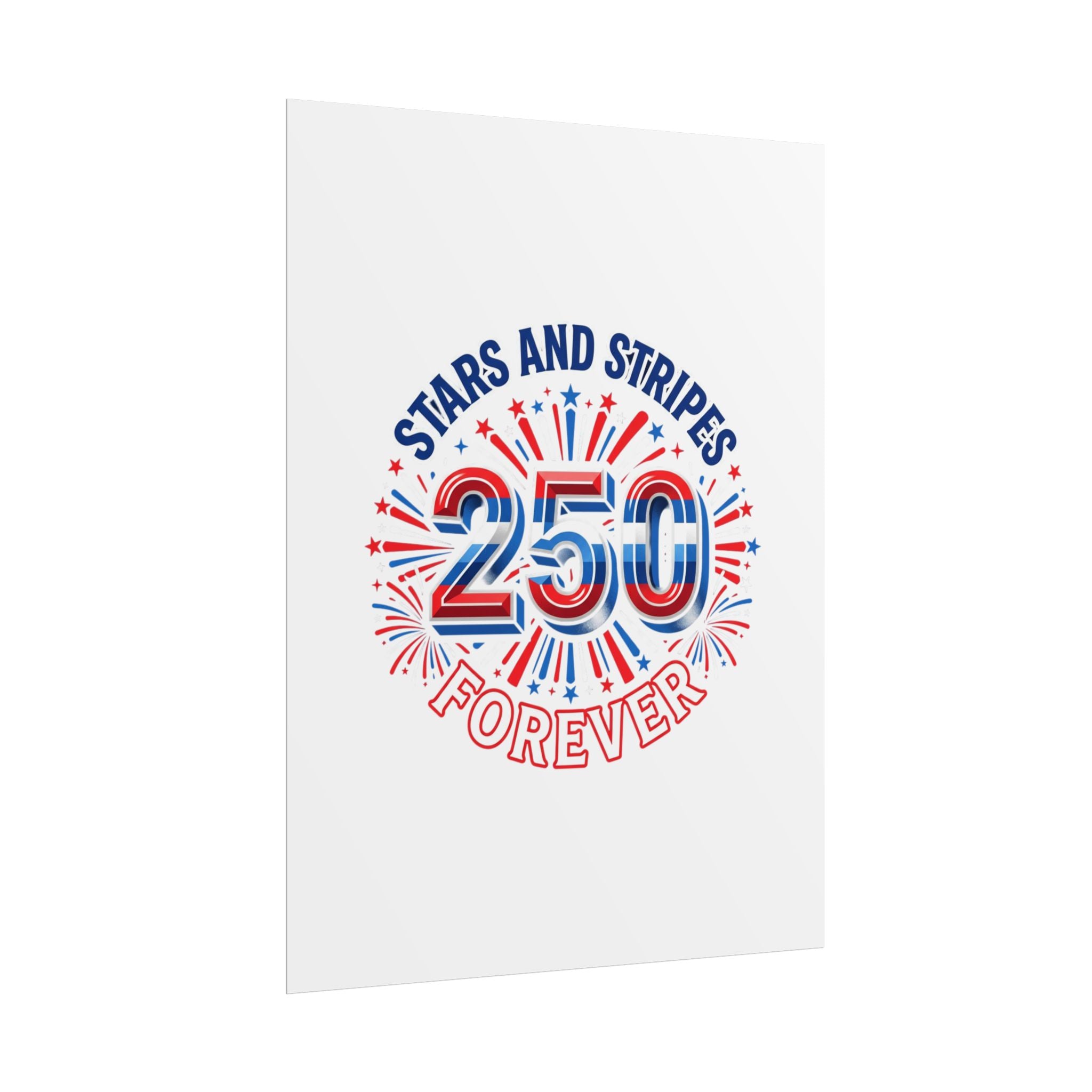 4th of July Stars & Stripes Rolled Poster — Independence Day Wall Art