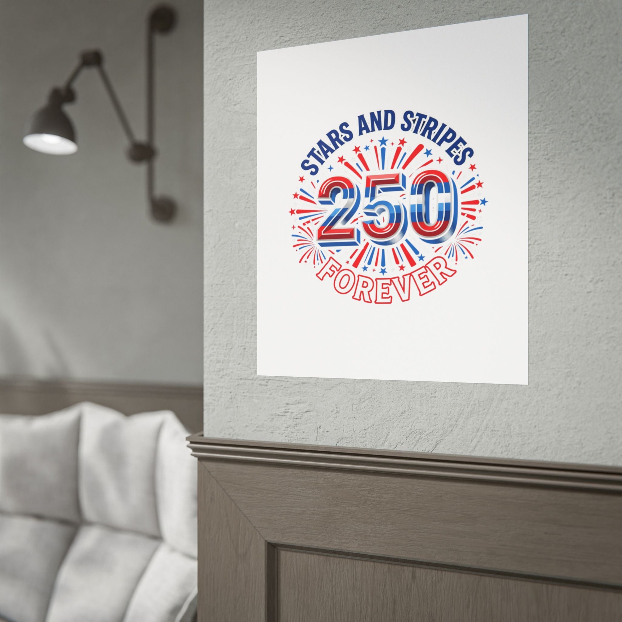 4th of July Stars & Stripes Rolled Poster — Independence Day Wall Art