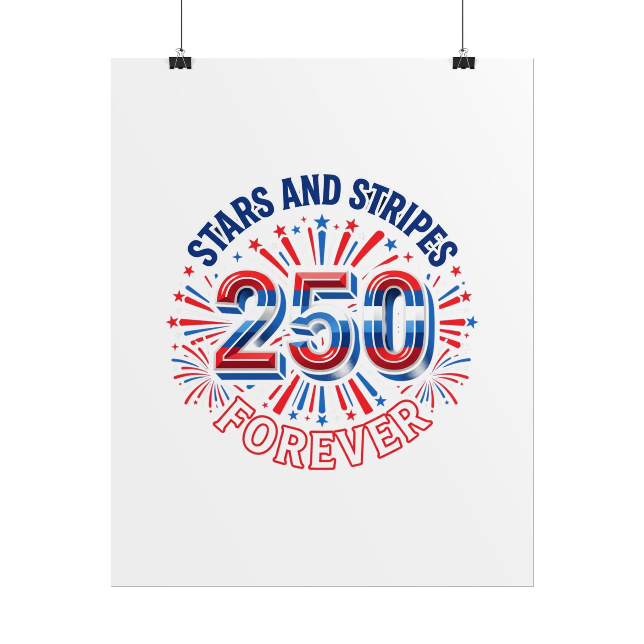 4th of July Stars & Stripes Rolled Poster — Independence Day Wall Art