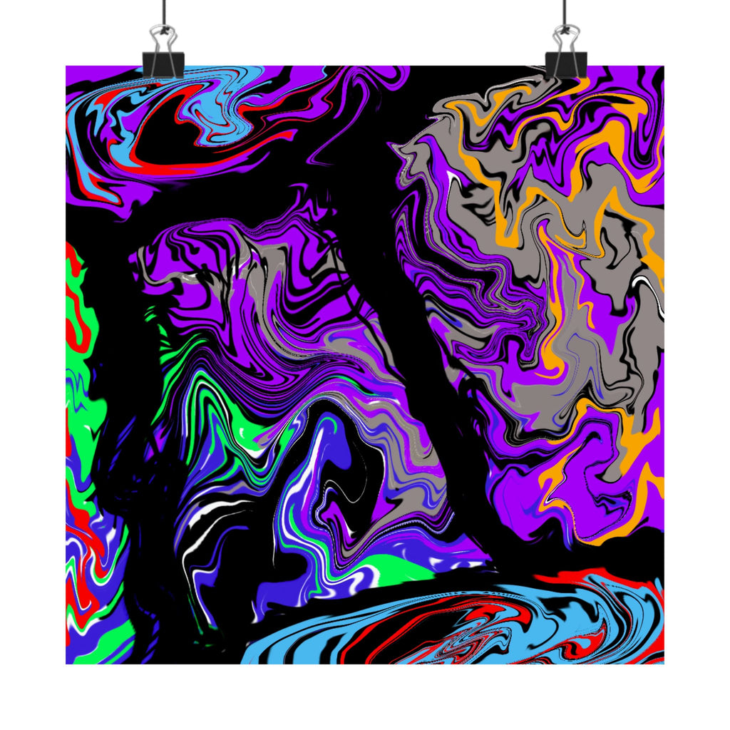 Psychedelic Marble Swirl Posters | Abstract Colorful Fluid Art Print