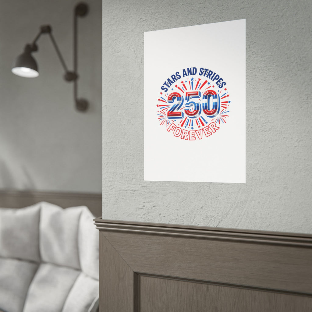 4th of July Stars & Stripes Rolled Poster — Independence Day Wall Art