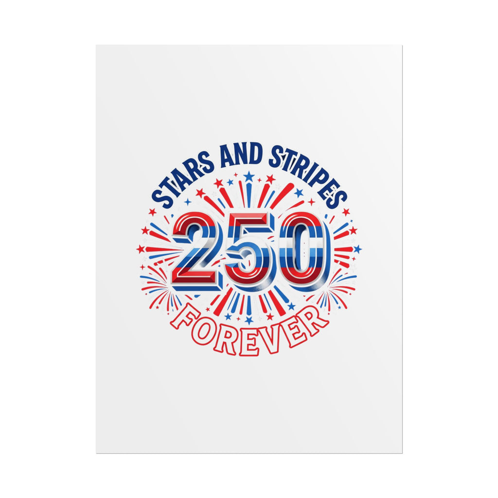 4th of July Stars & Stripes Rolled Poster — Independence Day Wall Art