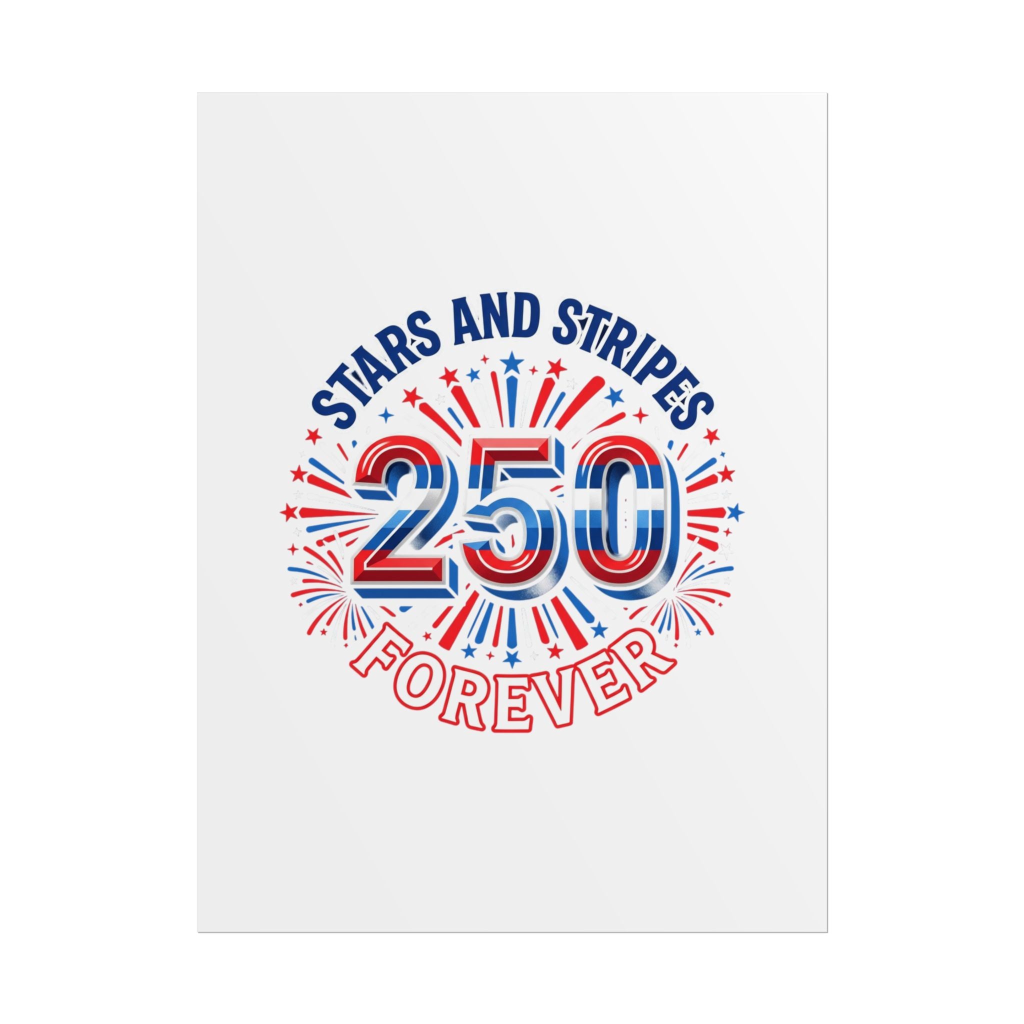 4th of July Stars & Stripes Rolled Poster — Independence Day Wall Art