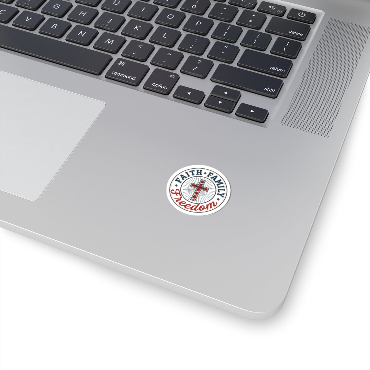 Faith • Family • Freedom Kiss-Cut Sticker | Faith-based Patriotic, Vintage Americana