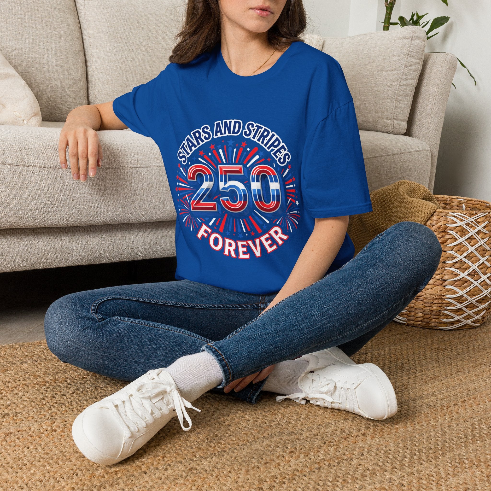 Stars and Stripes 250 Patriotic T-Shirt — 4th of July Graphic Tee