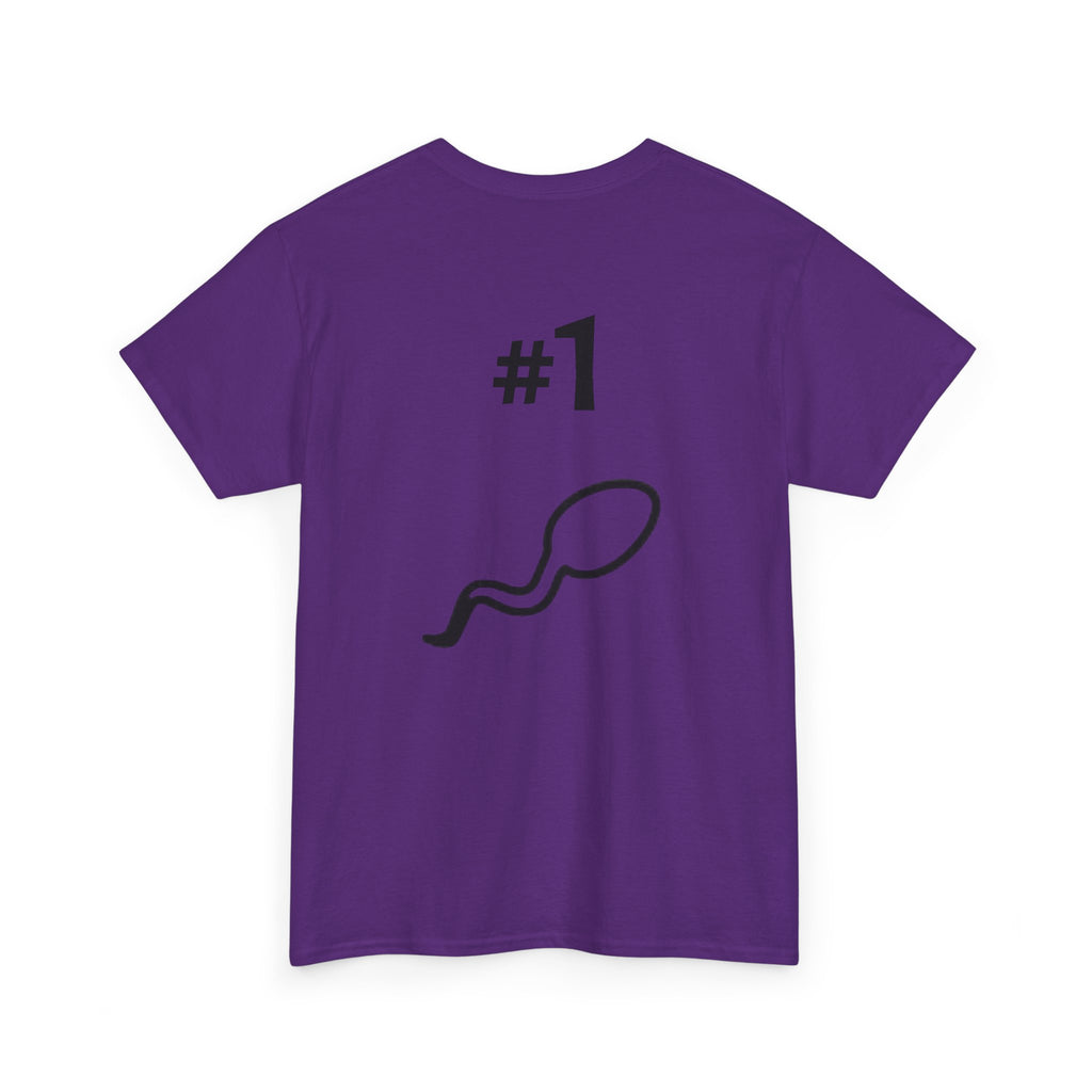 Father of a Champion T-Shirt — Funny #1 Dad Tee with Sperm Graphic