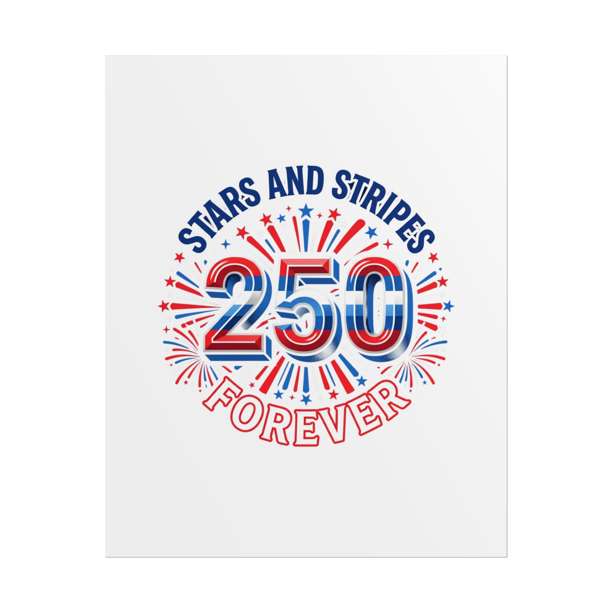 4th of July Stars & Stripes Rolled Poster — Independence Day Wall Art