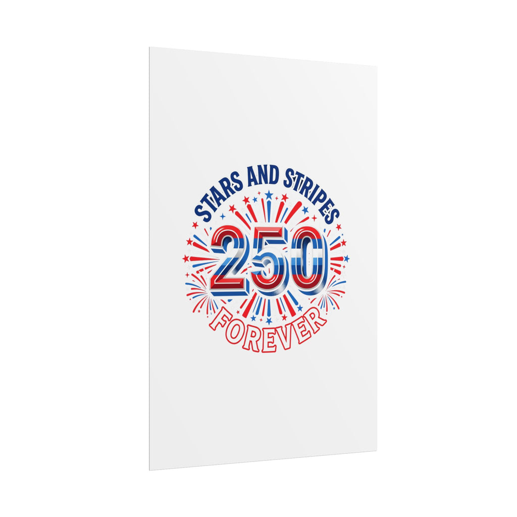 4th of July Stars & Stripes Rolled Poster — Independence Day Wall Art