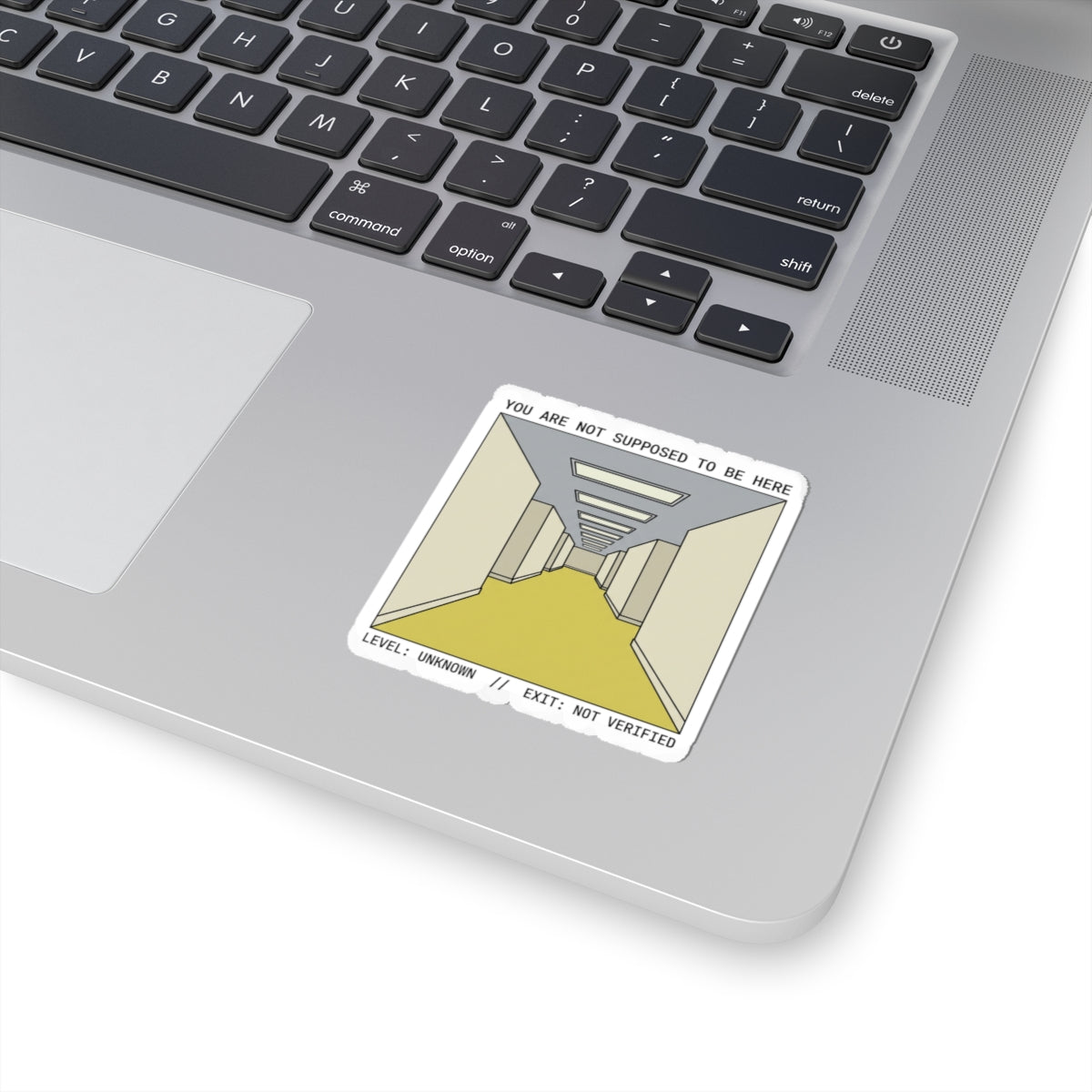 Backroom Kiss-Cut Sticker — Retro Neon Logo Sticker