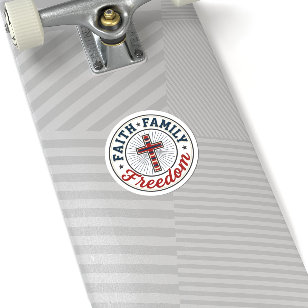 Faith • Family • Freedom Kiss-Cut Sticker | Faith-based Patriotic, Vintage Americana