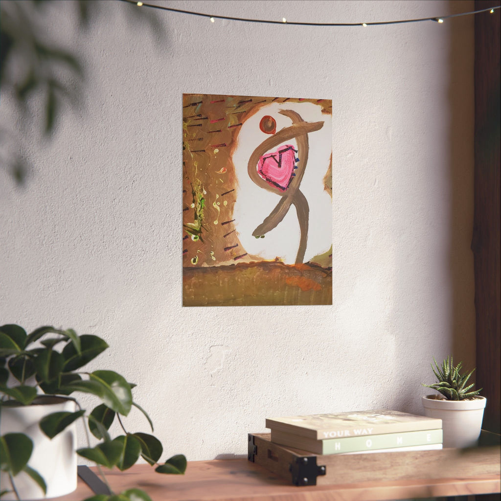 Tiny Dancer Matte Vertical Poster | Ballerina Illustration, Minimal Wall Art
