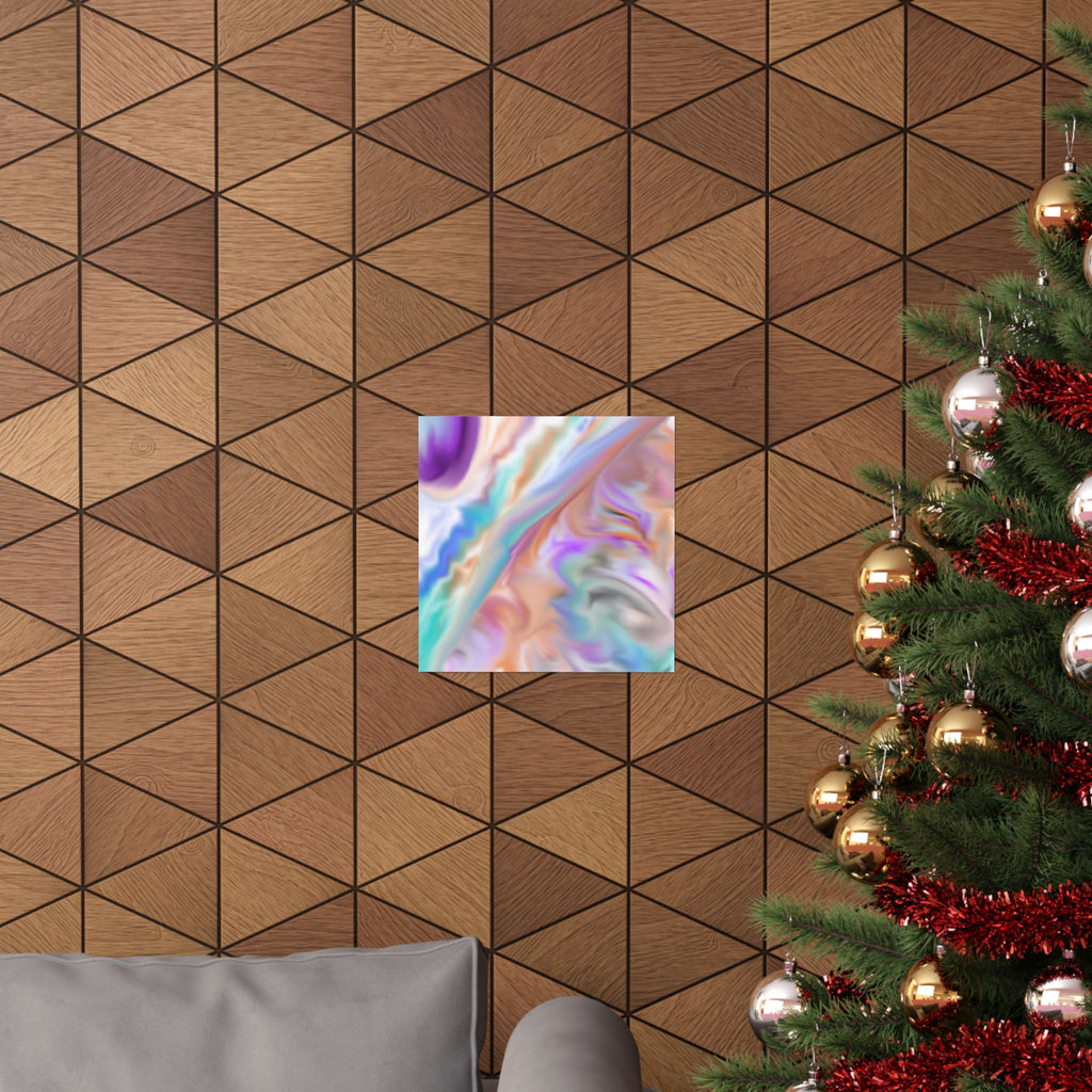 Marbled Wavy Print Matte Vertical Posters