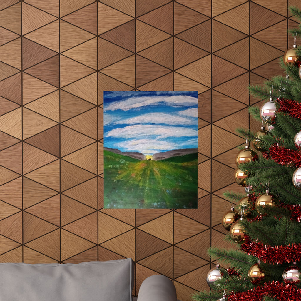 Mystical Field: Shadows from the Sky| Sky Silhouette Wall Art