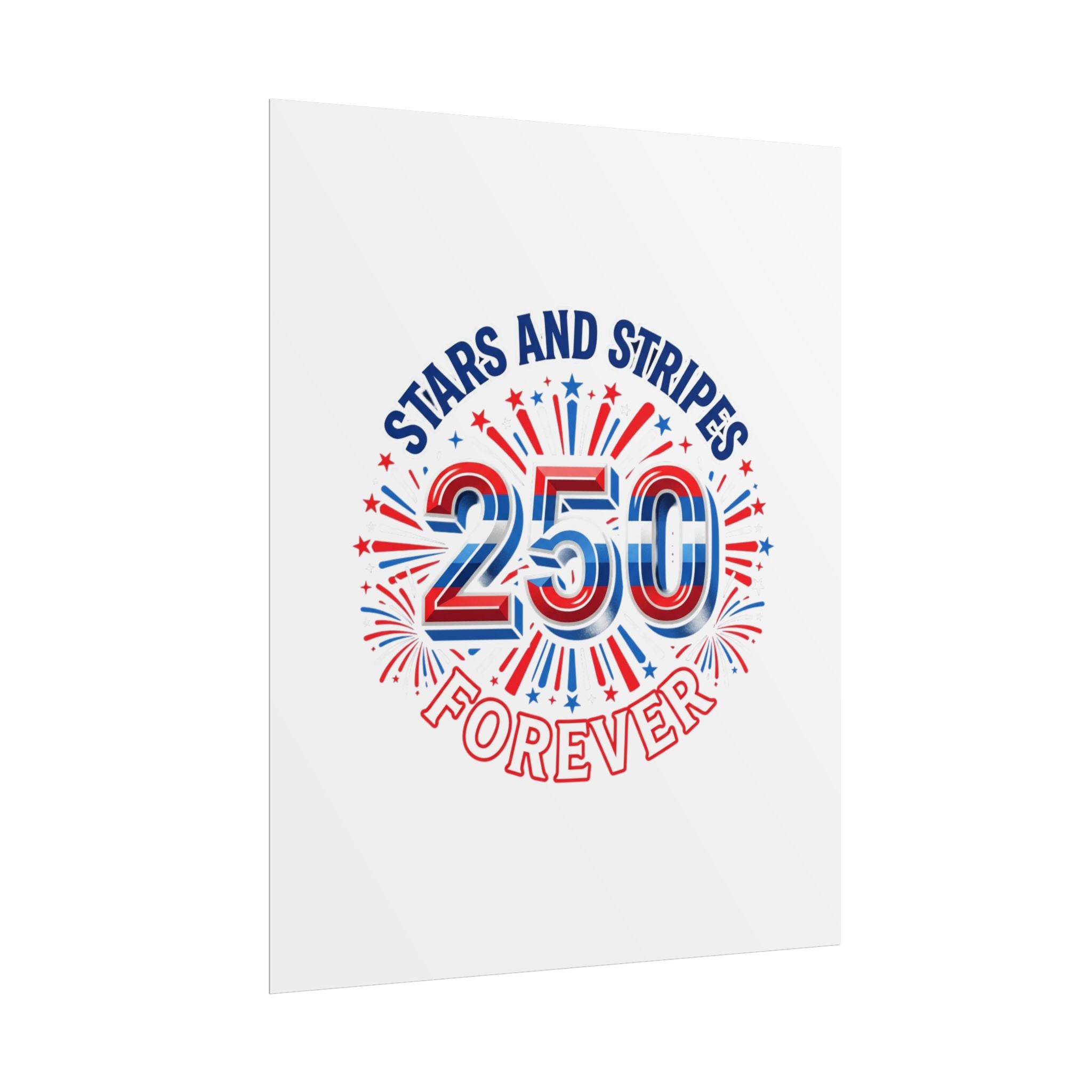 4th of July Stars & Stripes Rolled Poster — Independence Day Wall Art