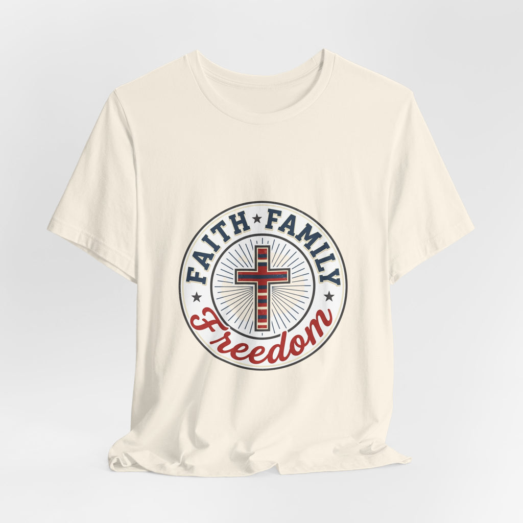 Faith • Family • Freedom Tee | Patriotic Vintage Americana July 4th