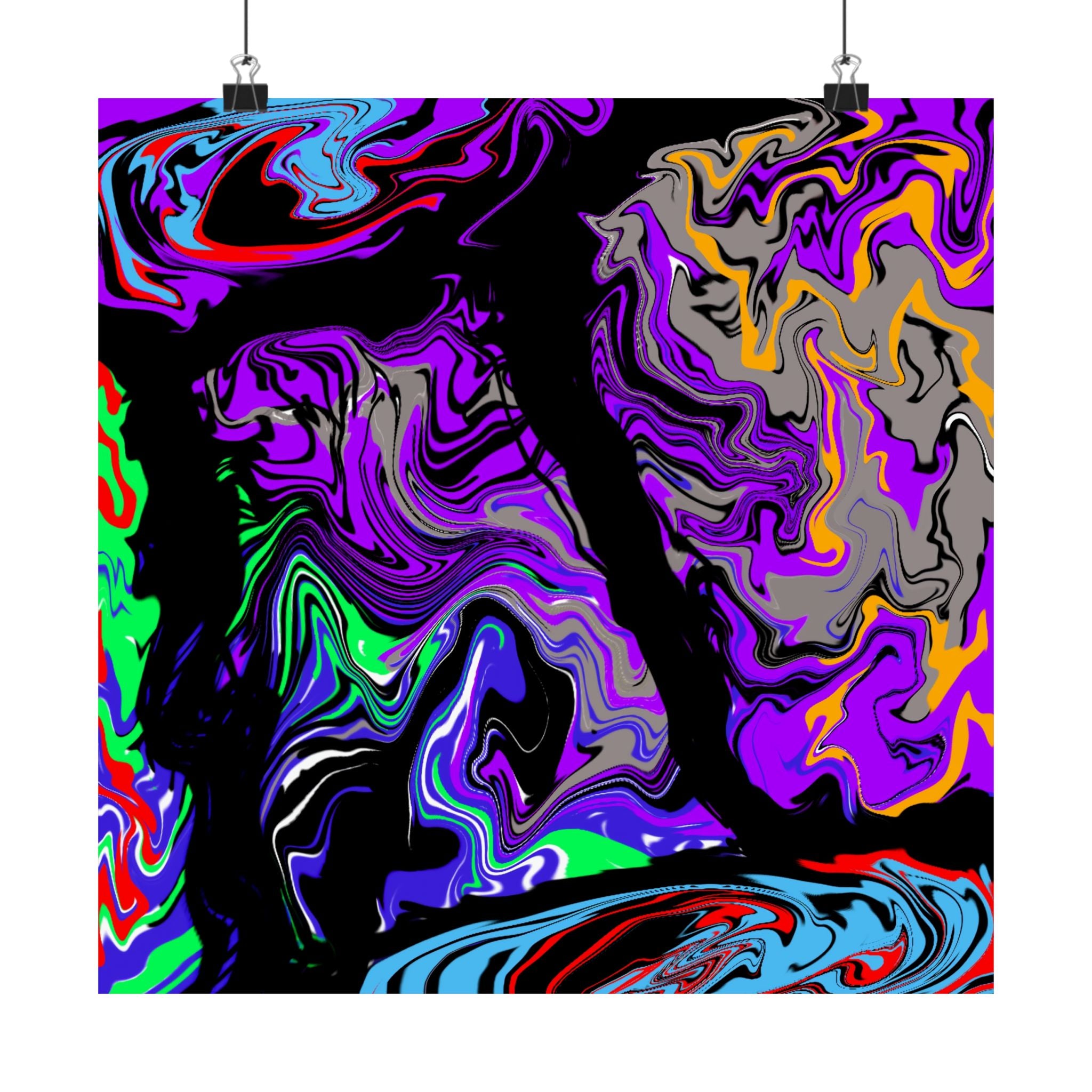 Psychedelic Marble Swirl Posters | Abstract Colorful Fluid Art Print