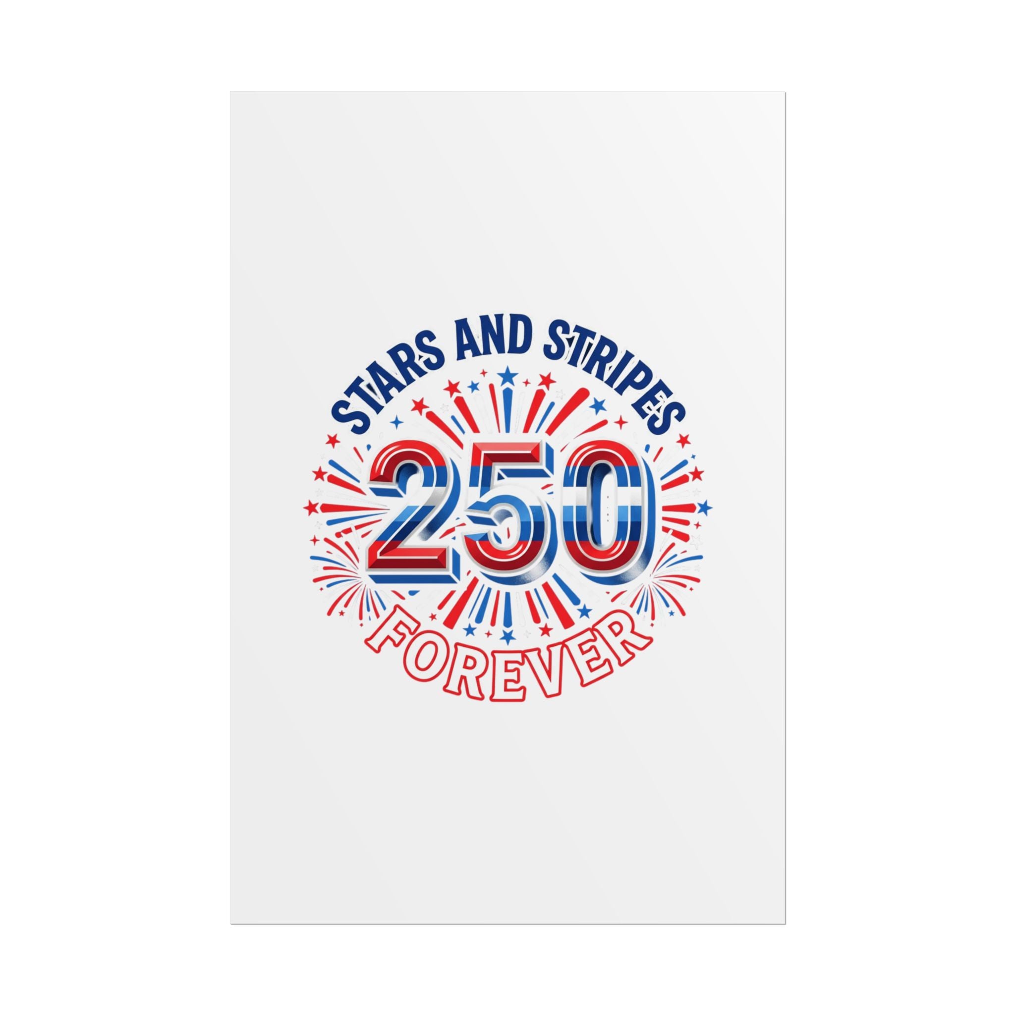4th of July Stars & Stripes Rolled Poster — Independence Day Wall Art