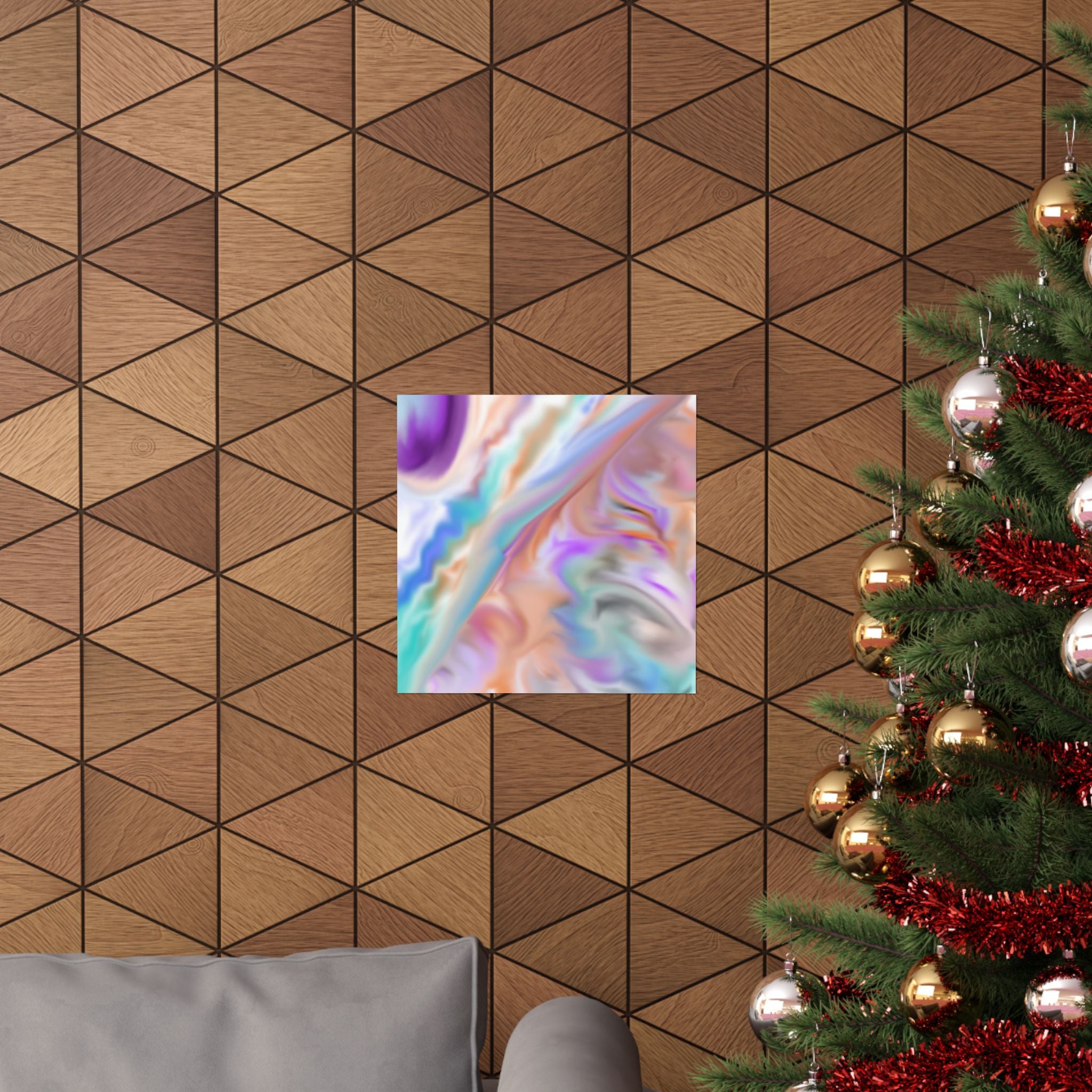 Marbled Wavy Print Matte Vertical Posters