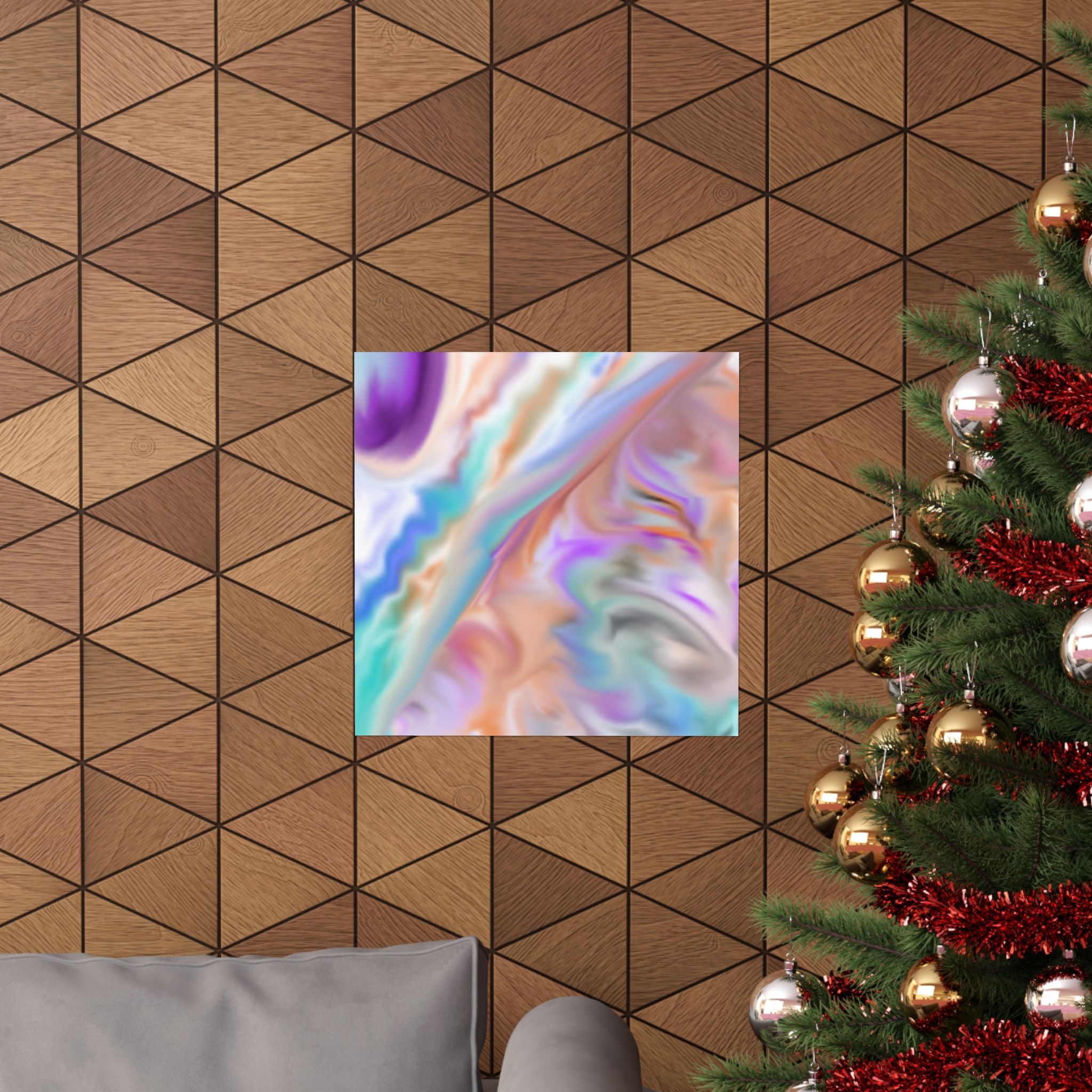Marbled Wavy Print Matte Vertical Posters