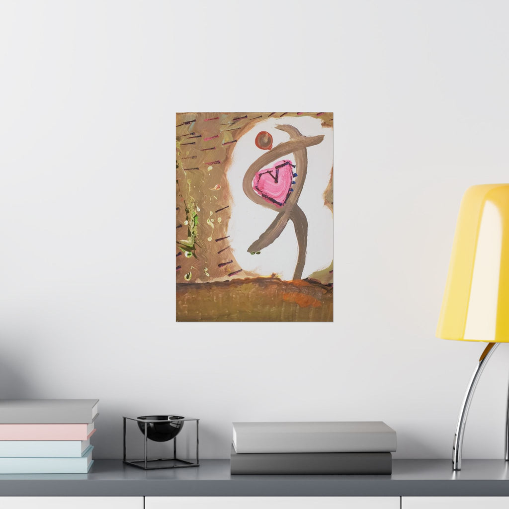 Tiny Dancer Matte Vertical Poster | Ballerina Illustration, Minimal Wall Art