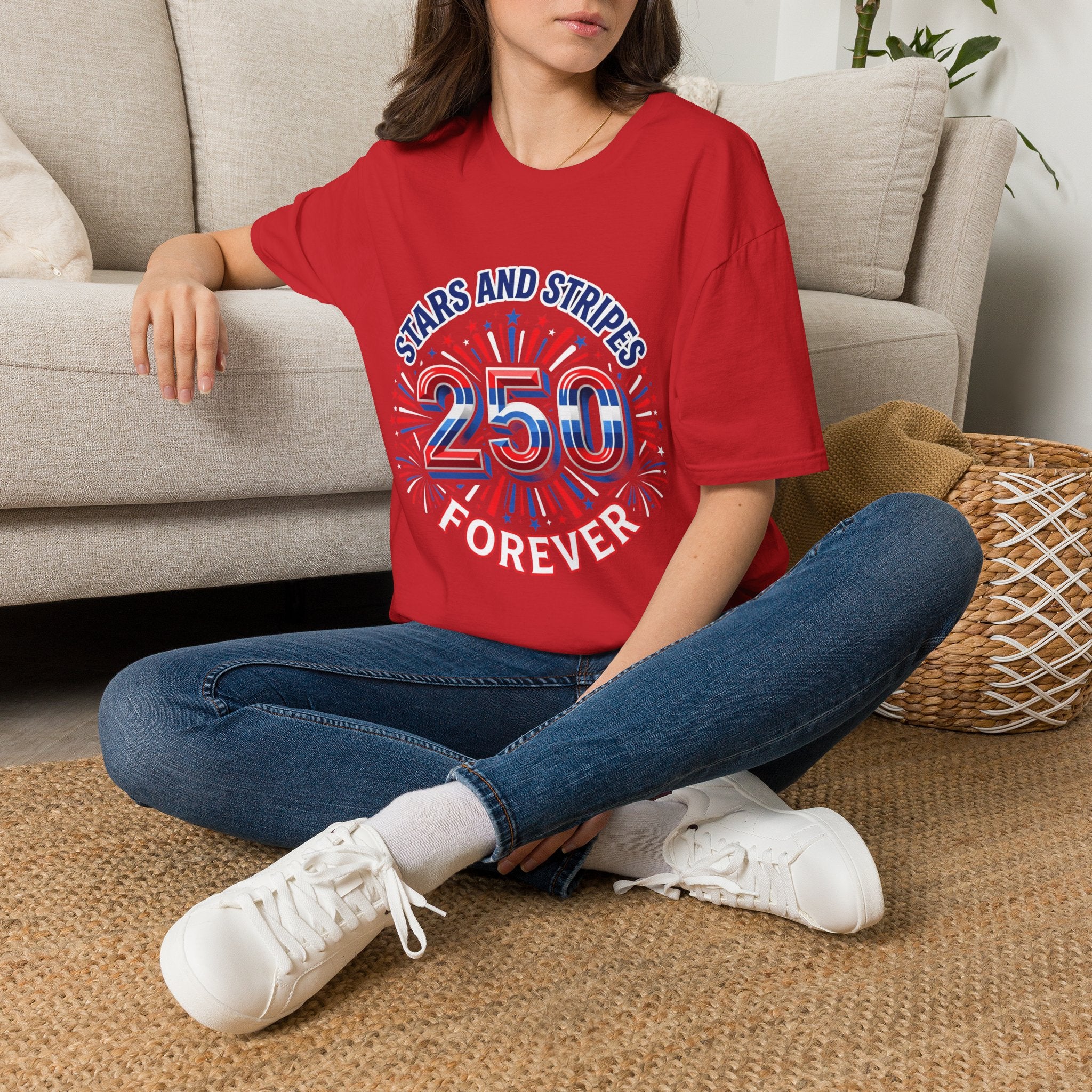 Stars and Stripes 250 Patriotic T-Shirt — 4th of July Graphic Tee