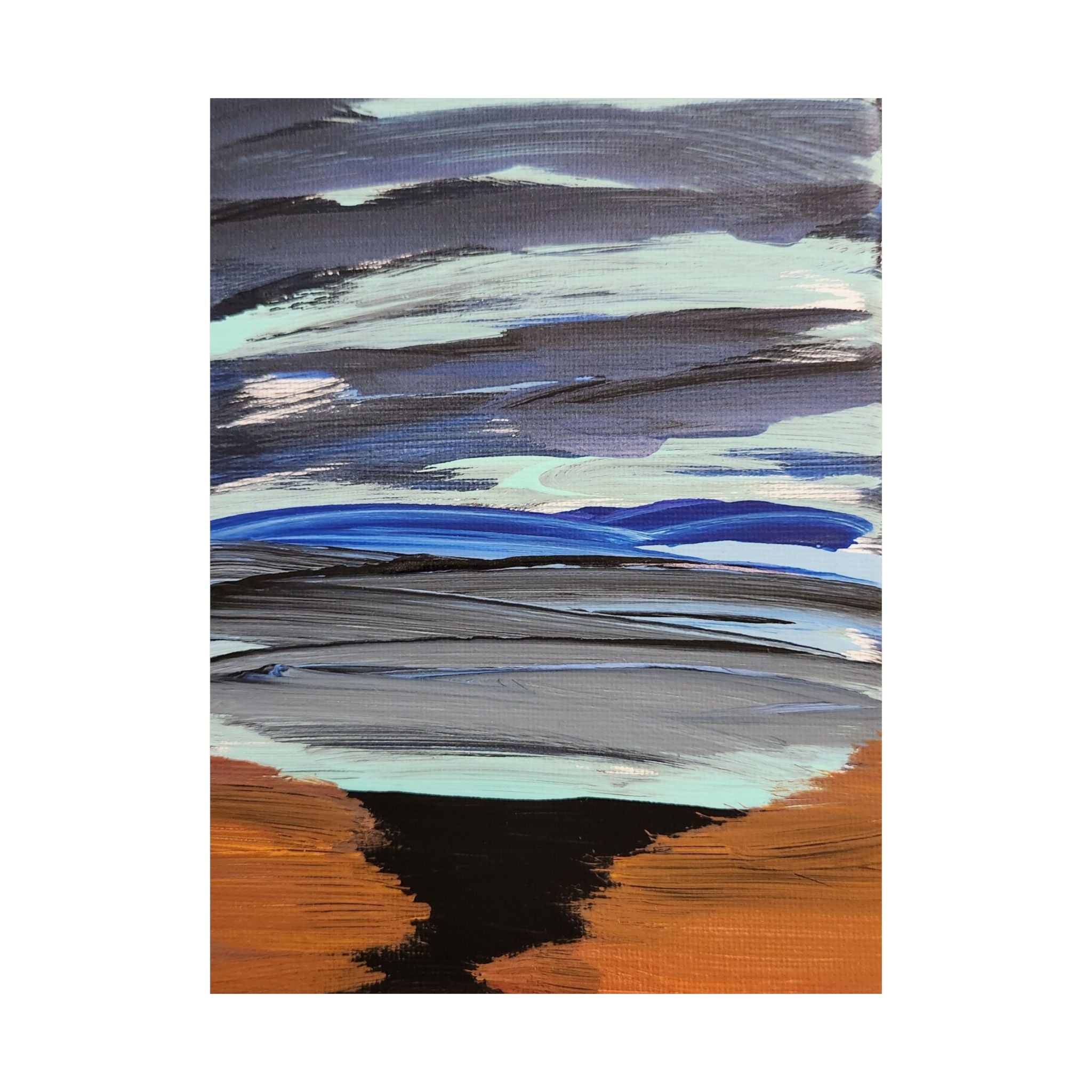 Seascape and Sky  original artwork| Coastal Wall Art, Ocean Landscape