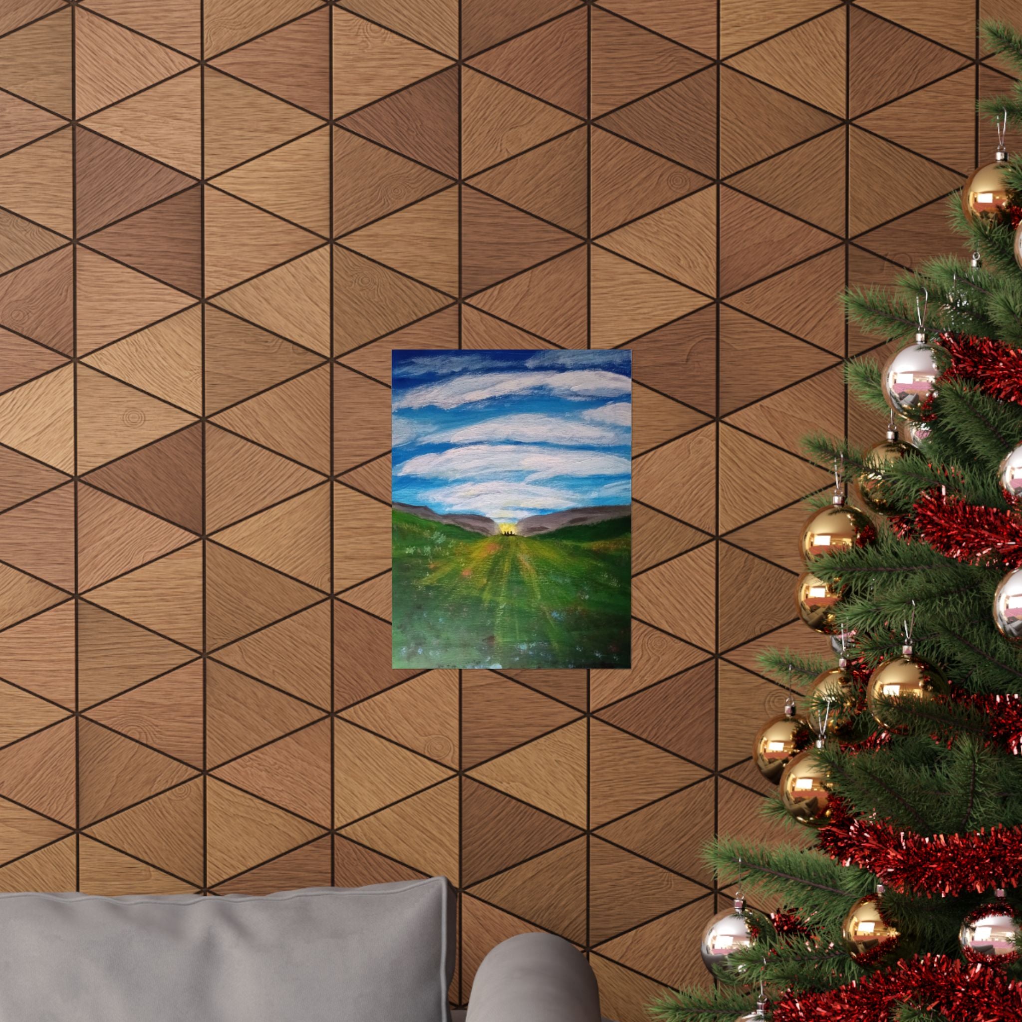 Mystical Field: Shadows from the Sky| Sky Silhouette Wall Art