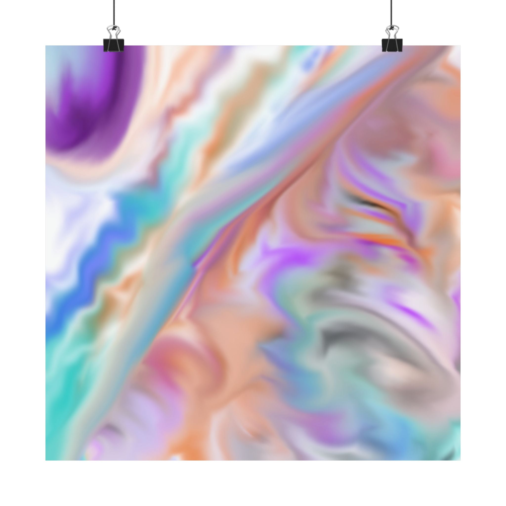 Marbled Wavy Print Matte Vertical Posters