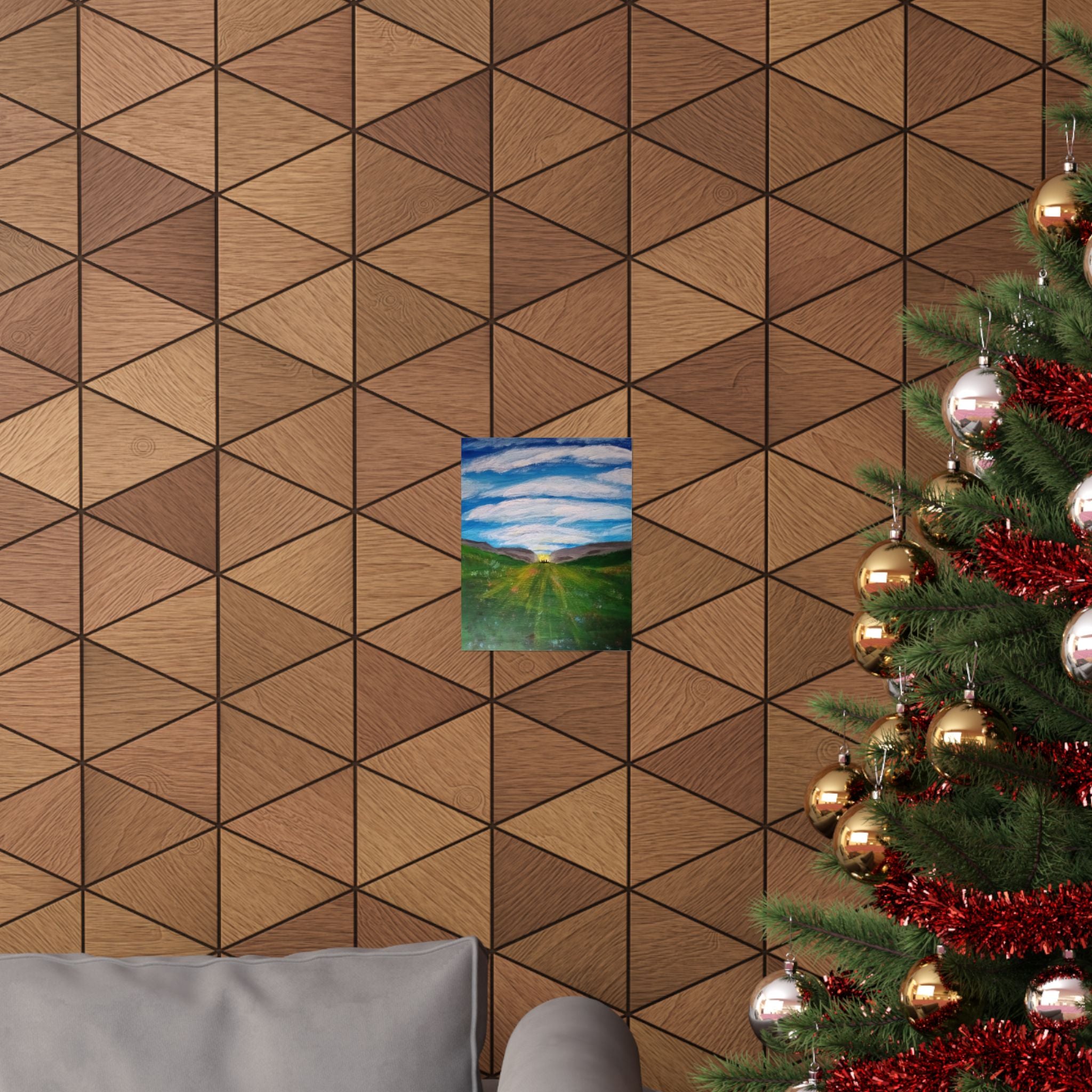 Mystical Field: Shadows from the Sky| Sky Silhouette Wall Art