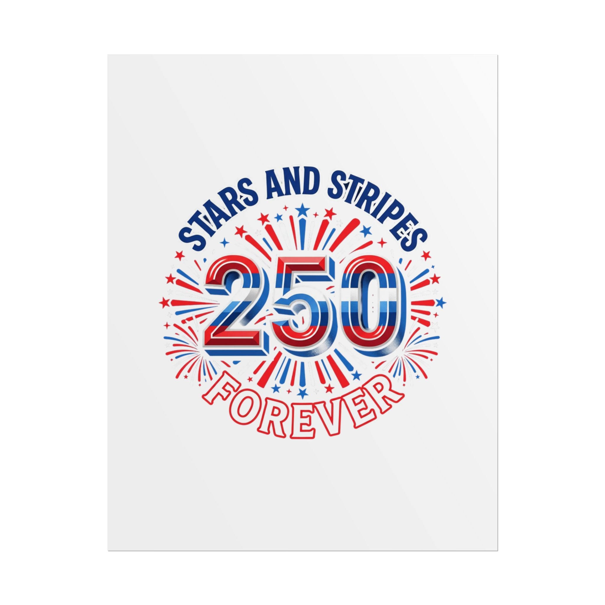 4th of July Stars & Stripes Rolled Poster — Independence Day Wall Art