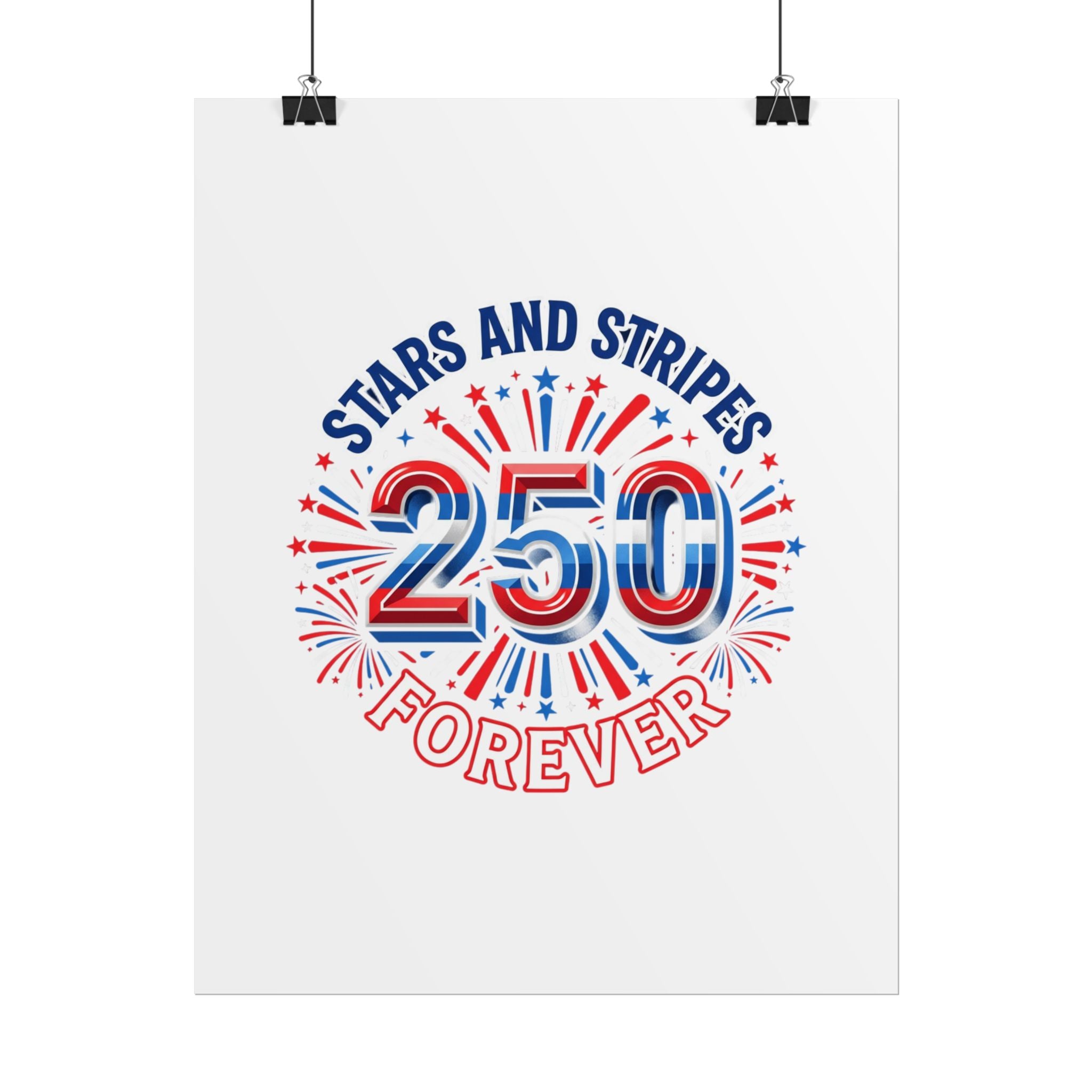 4th of July Stars & Stripes Rolled Poster — Independence Day Wall Art