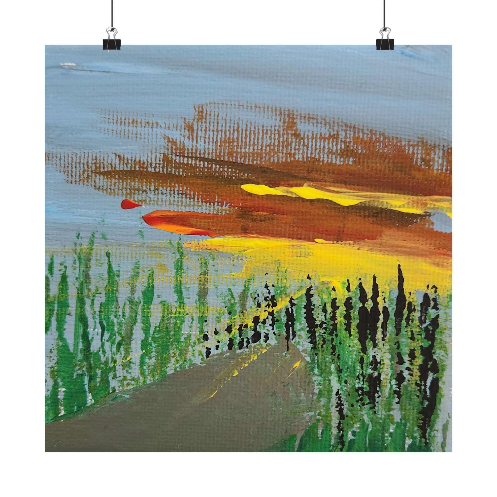 Sunset Clouds Poster | Matte Vertical Wall Art