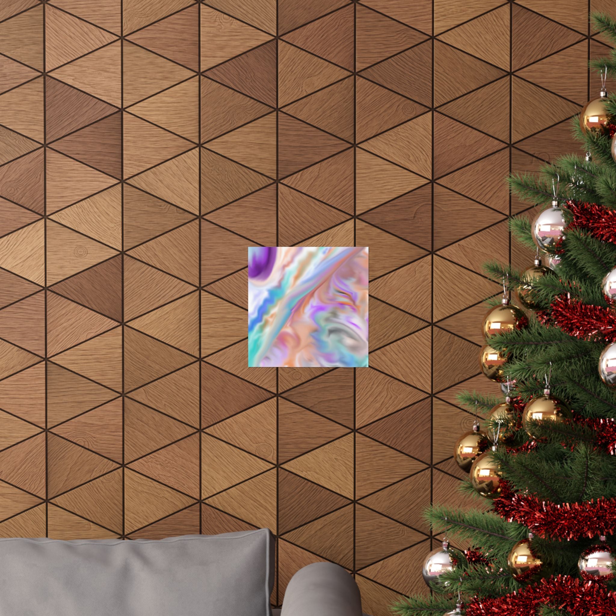Marbled Wavy Print Matte Vertical Posters