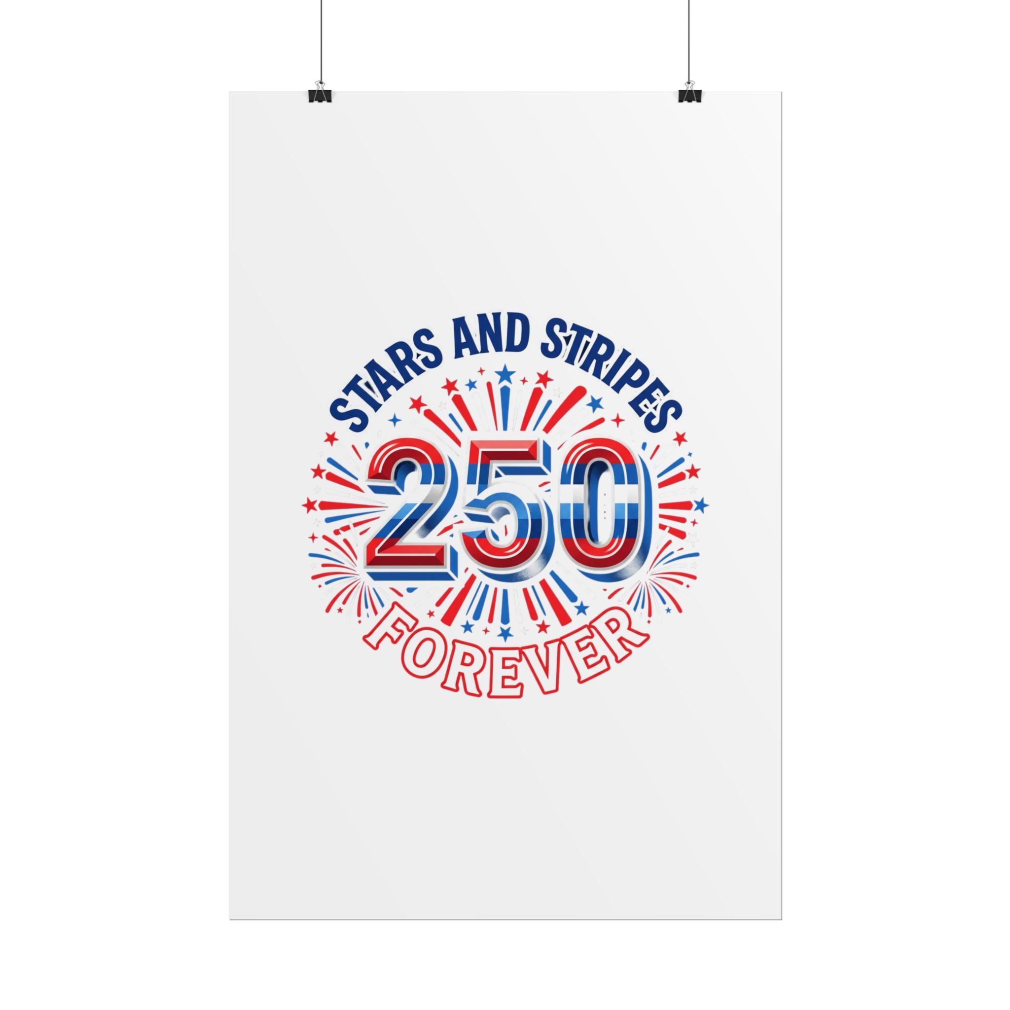 4th of July Stars & Stripes Rolled Poster — Independence Day Wall Art