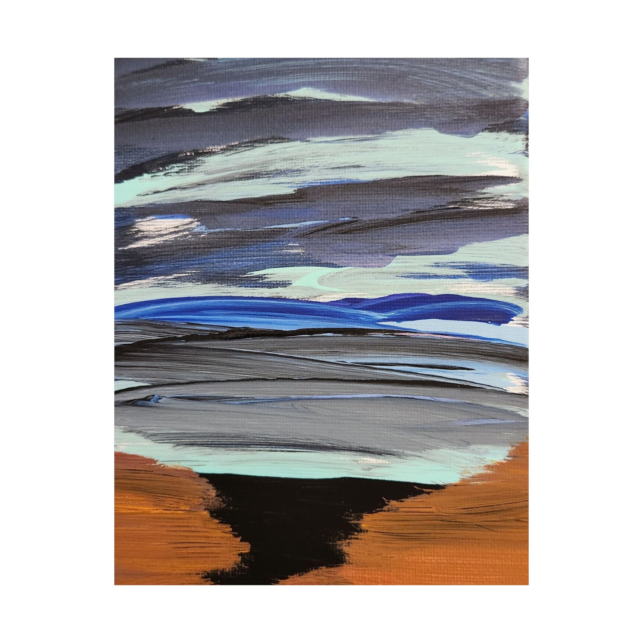 Seascape and Sky  original artwork| Coastal Wall Art, Ocean Landscape