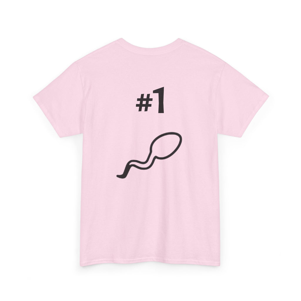 Father of a Champion T-Shirt — Funny #1 Dad Tee with Sperm Graphic