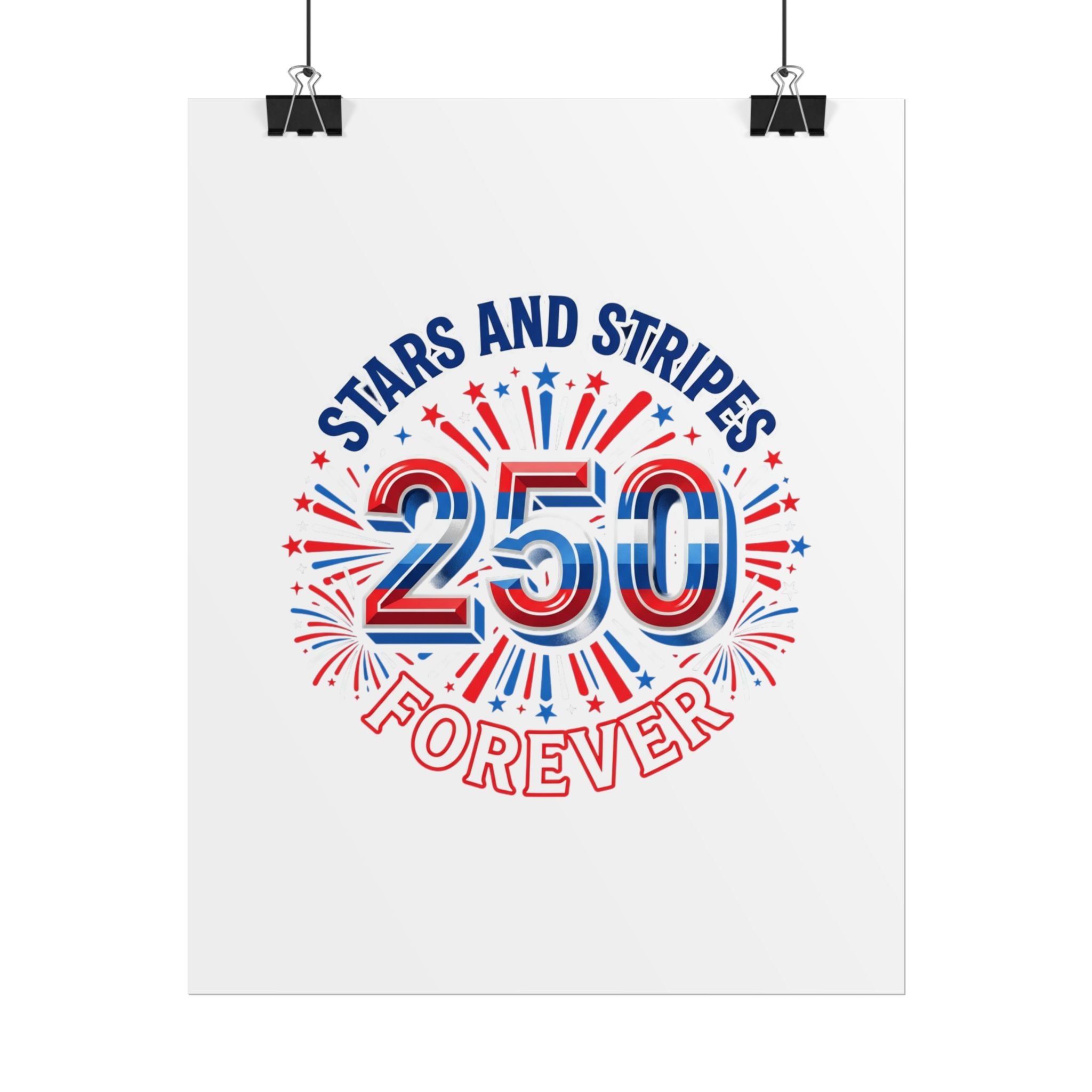 4th of July Stars & Stripes Rolled Poster — Independence Day Wall Art