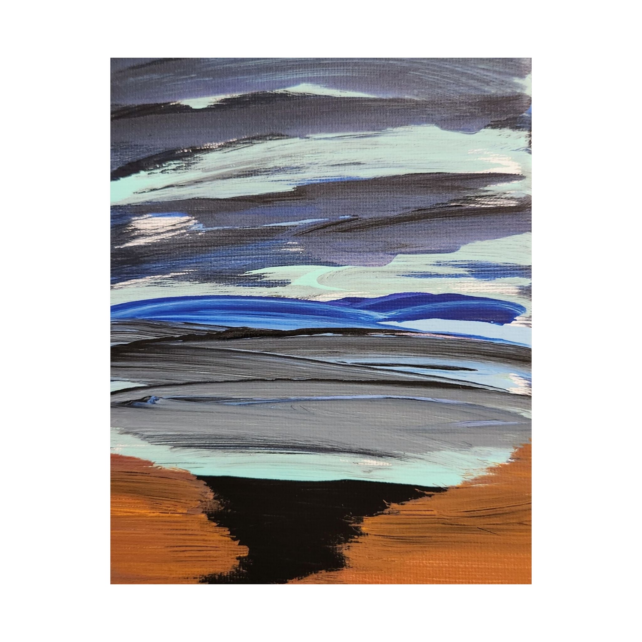 Seascape and Sky  original artwork| Coastal Wall Art, Ocean Landscape