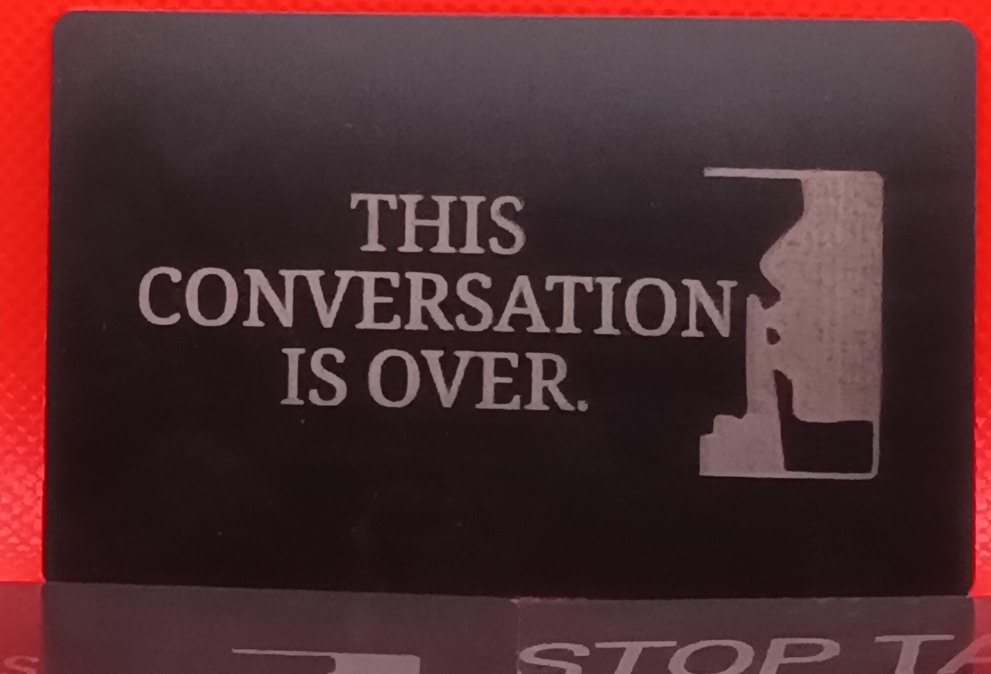 Stop Talking card