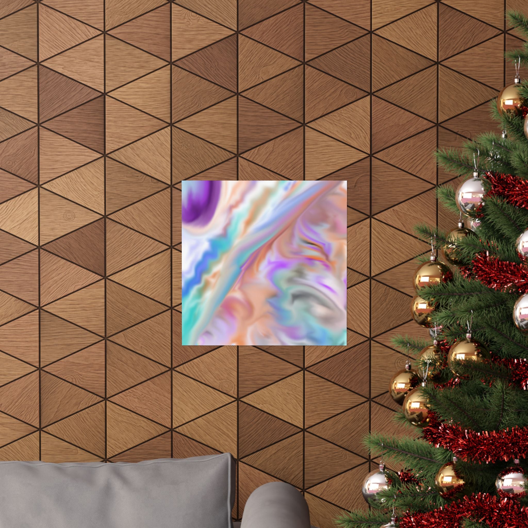 Marbled Wavy Print Matte Vertical Posters