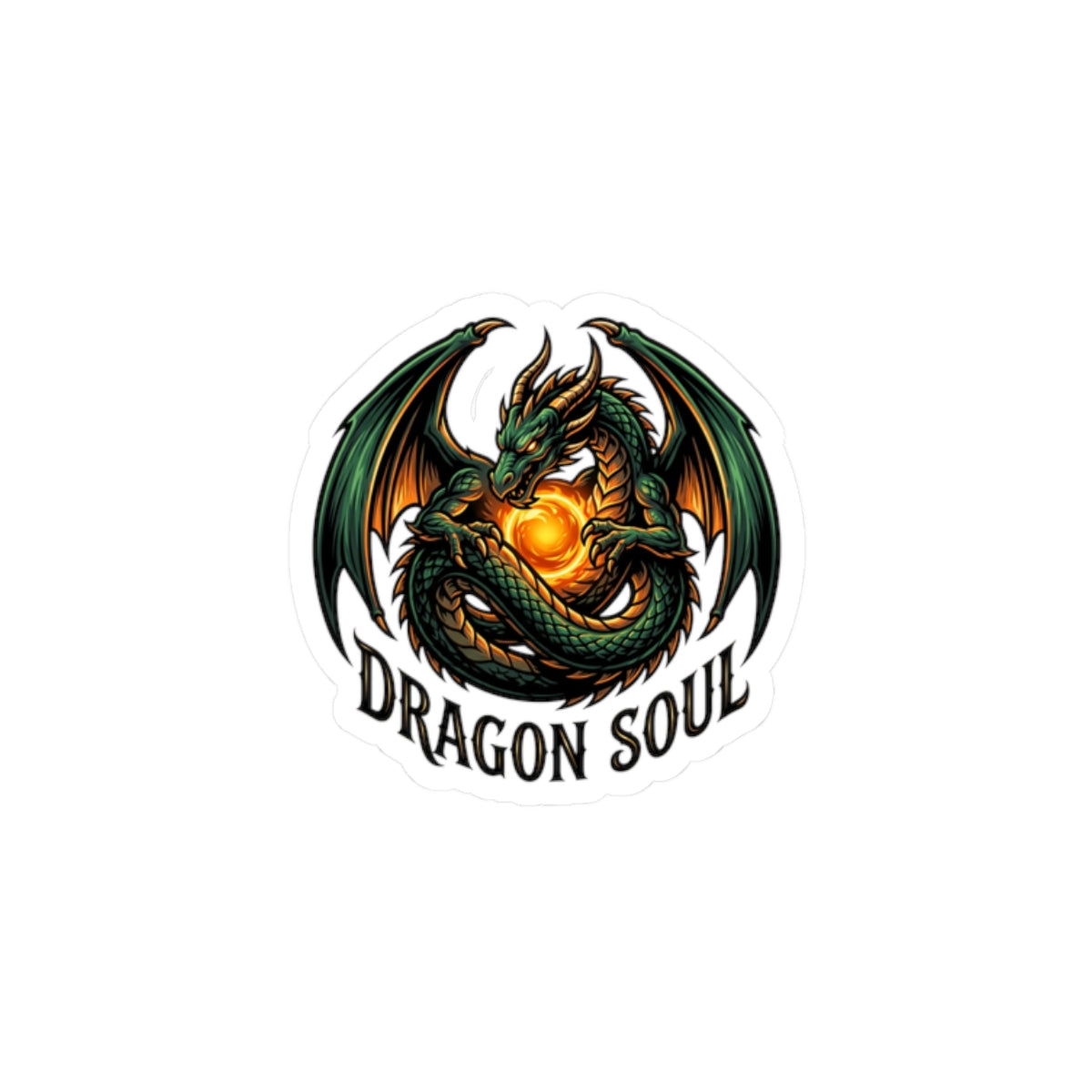 Dragon Soul Sticker | dragon, fantasy art, tattoo style