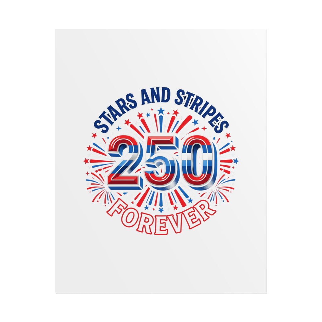 4th of July Stars & Stripes Rolled Poster — Independence Day Wall Art