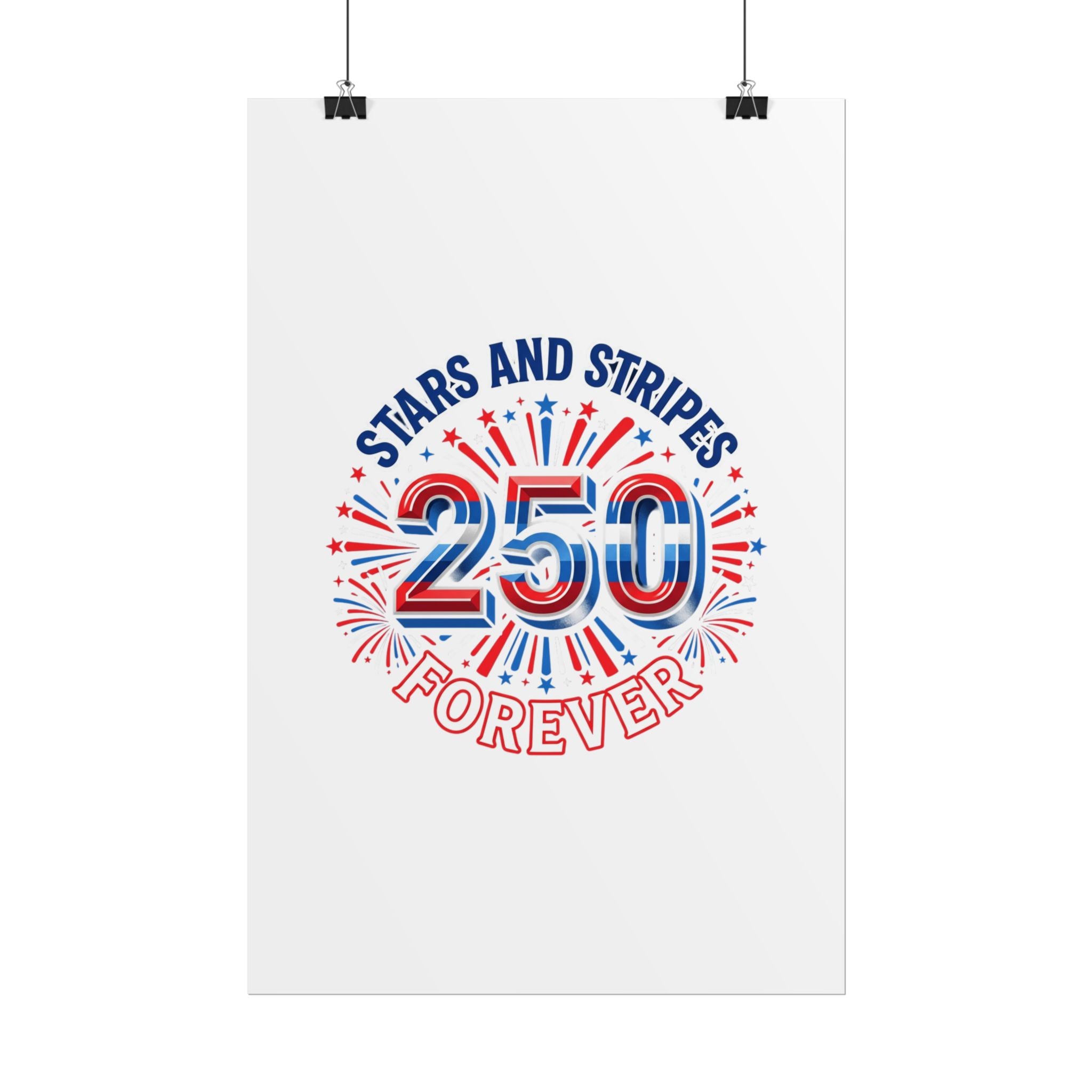 4th of July Stars & Stripes Rolled Poster — Independence Day Wall Art