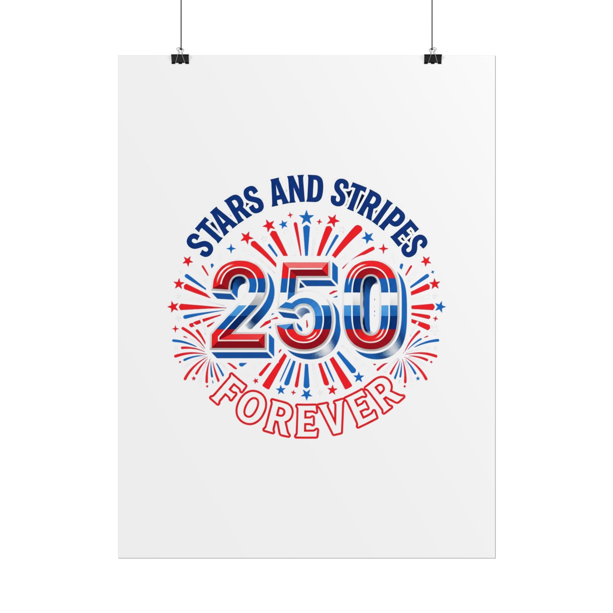 4th of July Stars & Stripes Rolled Poster — Independence Day Wall Art