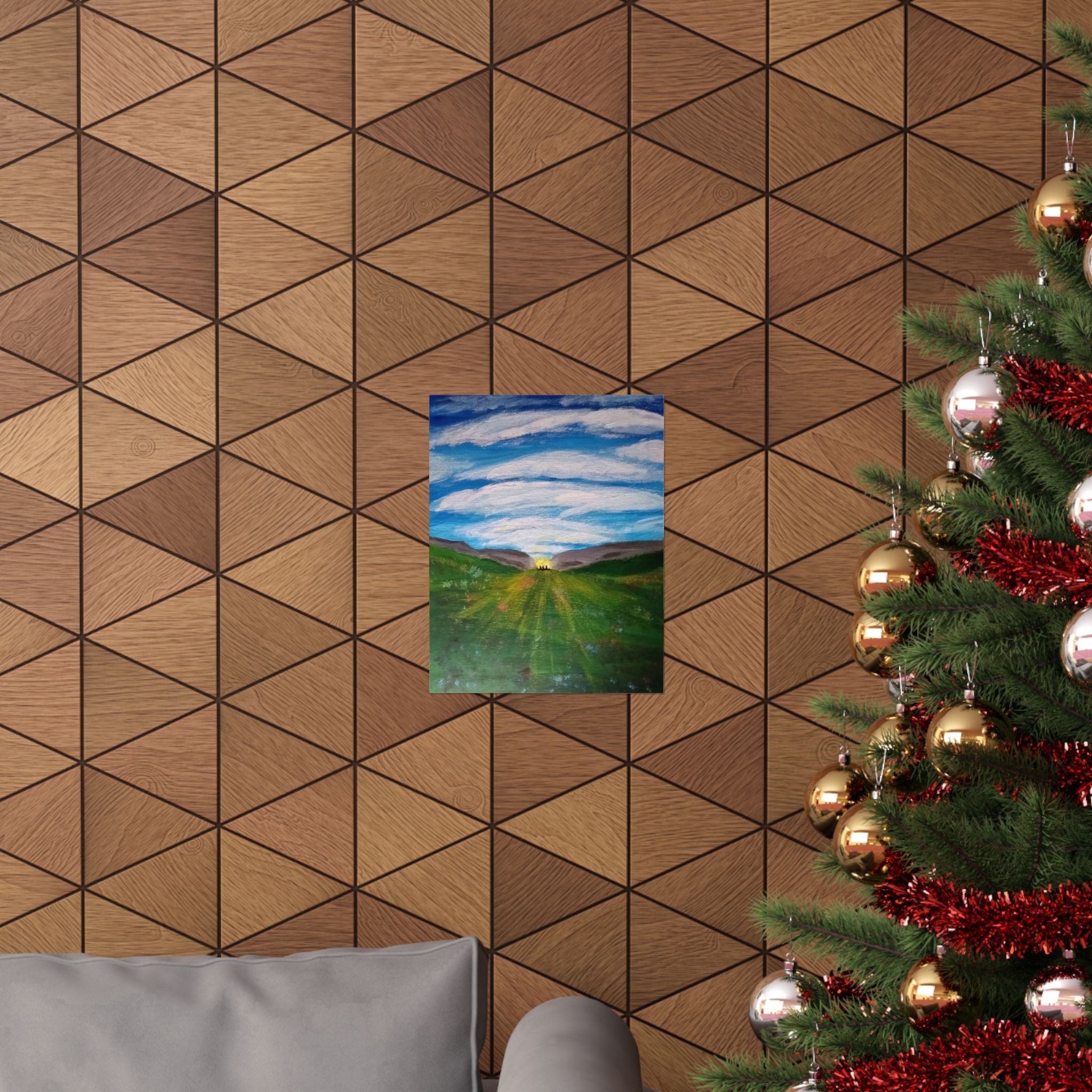 Mystical Field: Shadows from the Sky| Sky Silhouette Wall Art