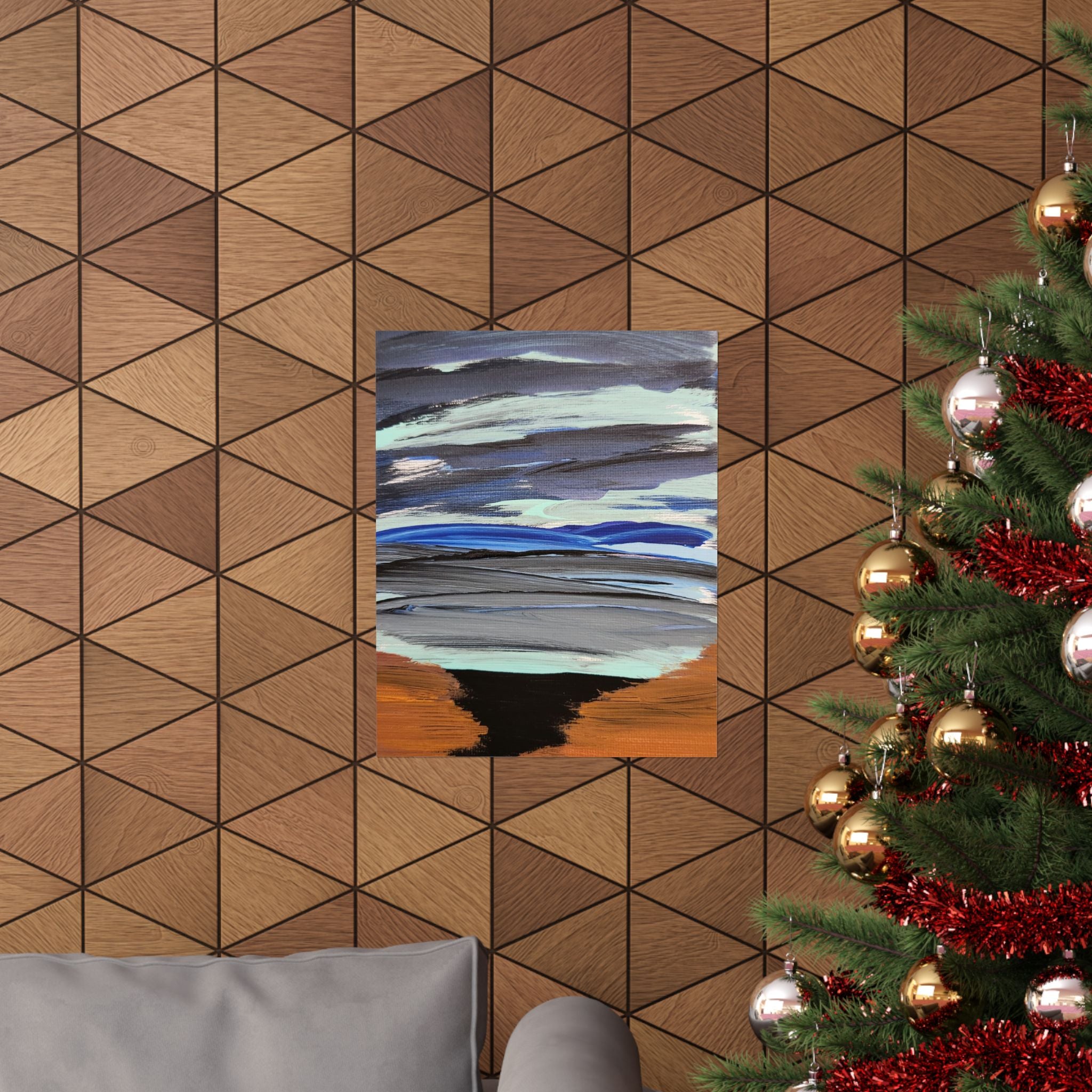 Seascape and Sky  original artwork| Coastal Wall Art, Ocean Landscape